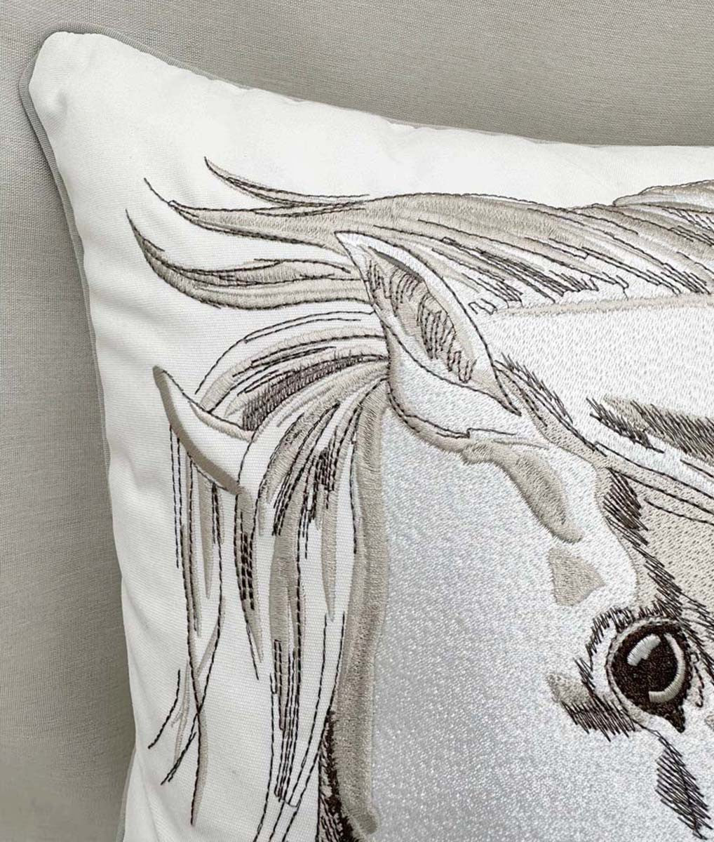 Elegant Horse Pillow