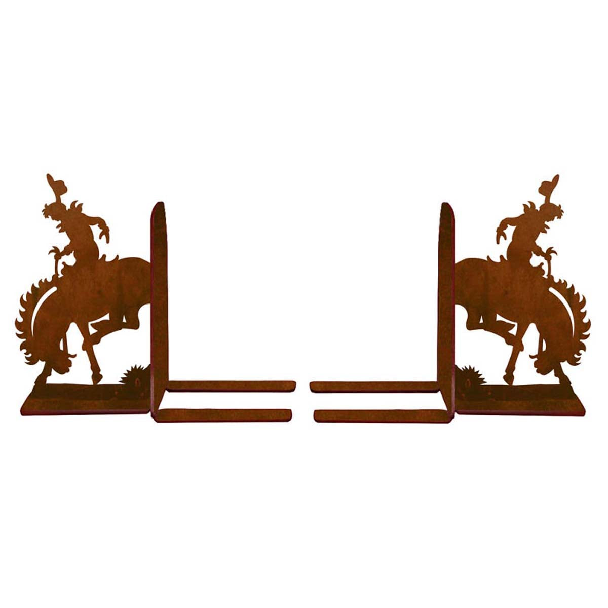 Bucking Rider Metal Bookends