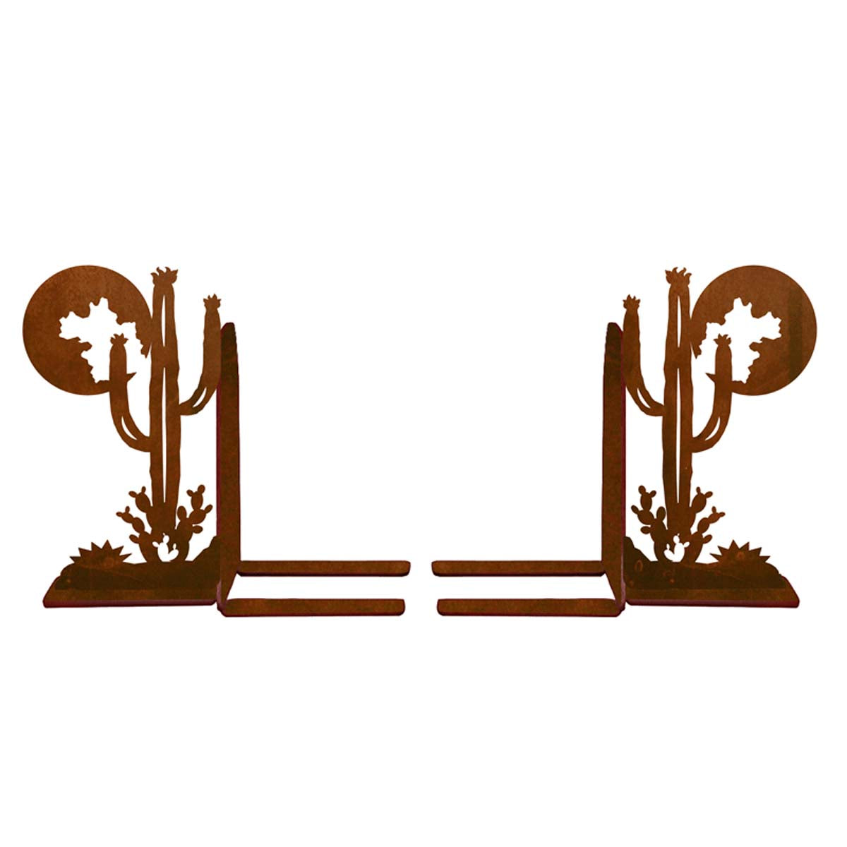 Cactus Nights Metal Bookends