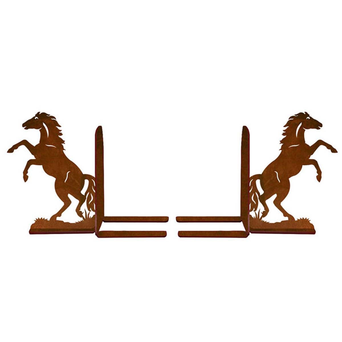 Rearing Stallion Metal Bookends