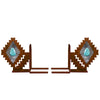 Western Diamond Metal Bookends