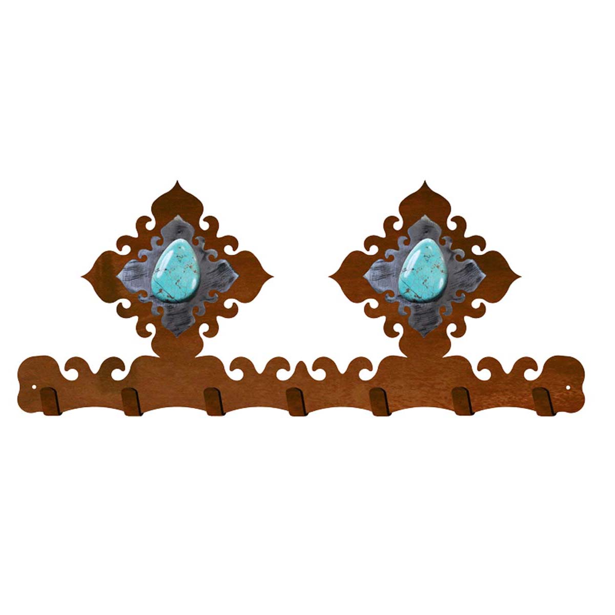 Turquoise Stone Diamond Key Chain Holder