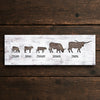 Longhorn Family Personalized Wall Art