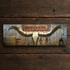 Longhorn & Barnwood Personalized Stretched Canvas - Small