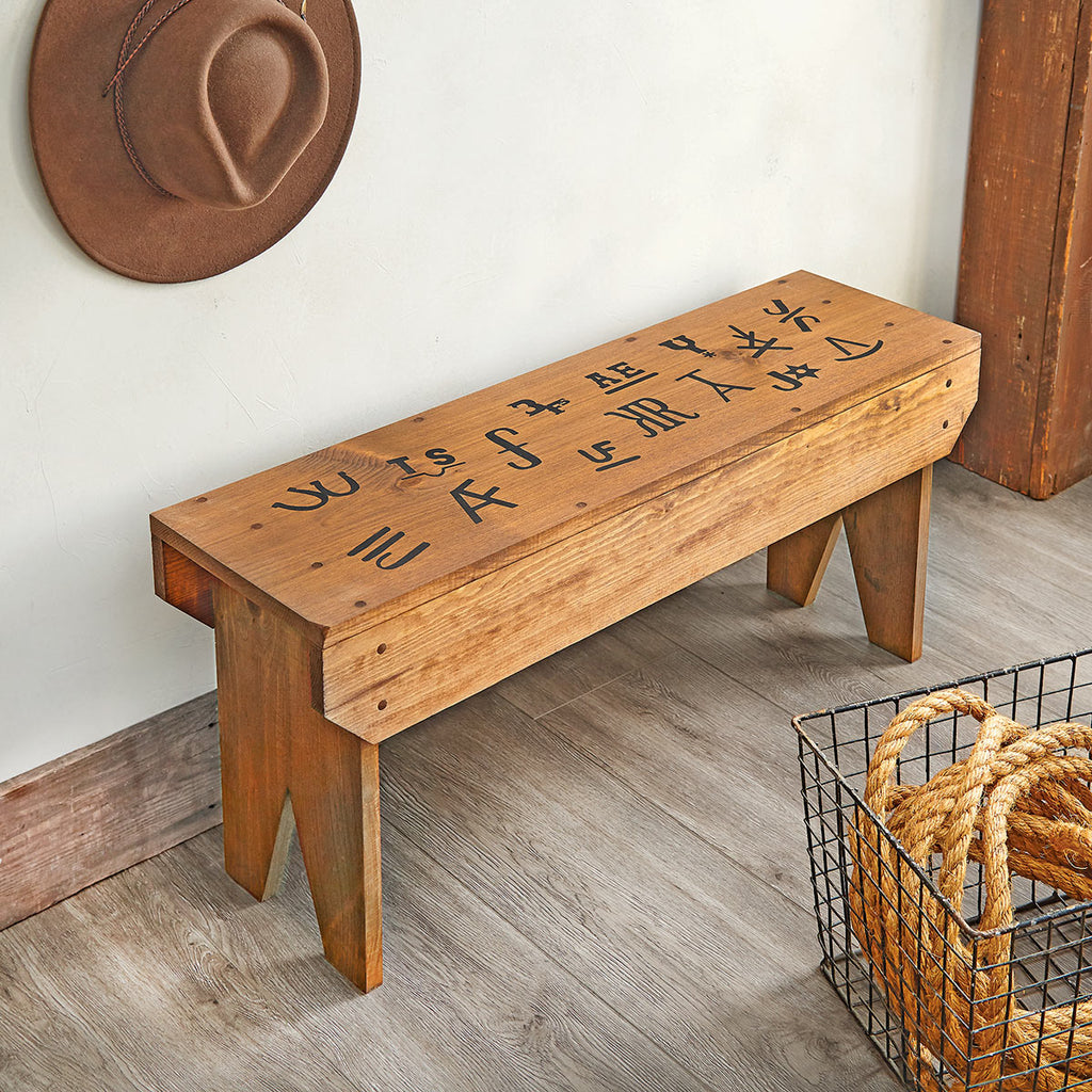 Cowboy Brands Wood Bench