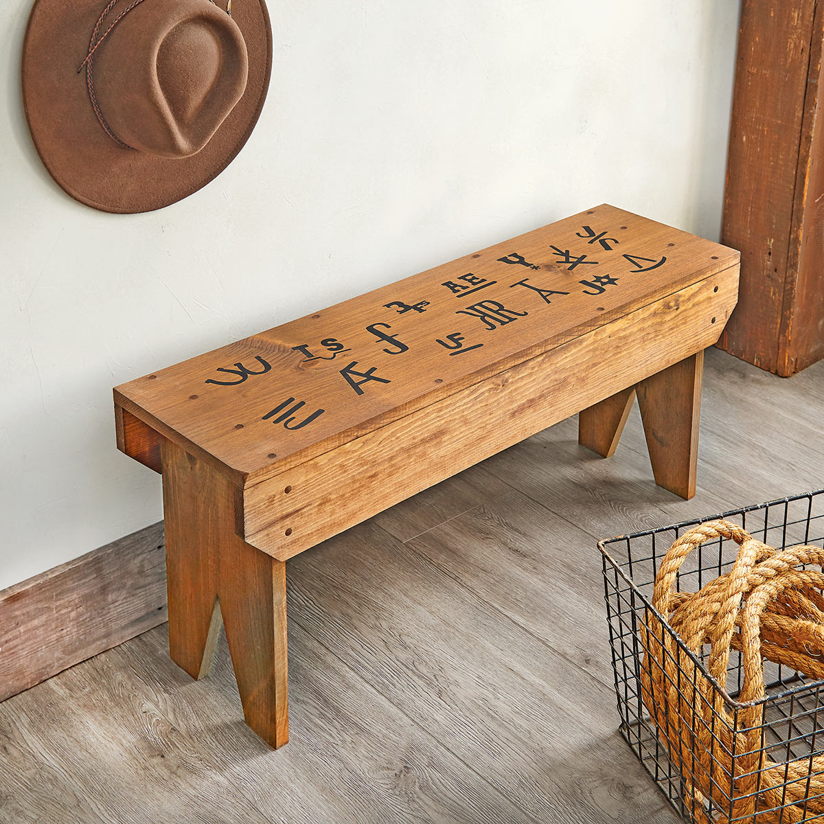 Cowboy Brands Wood Bench