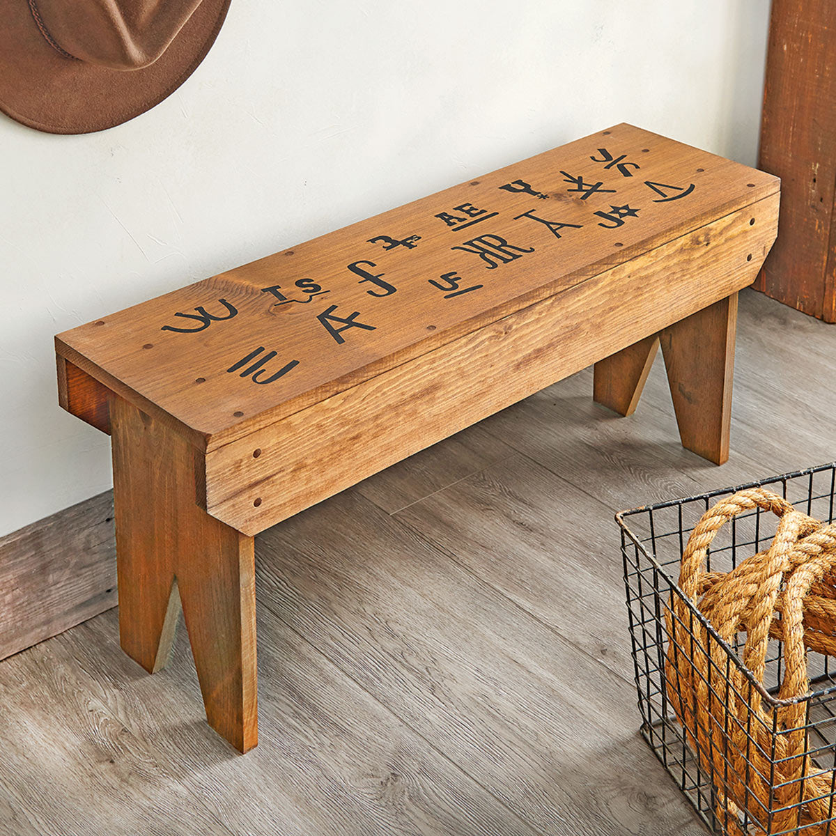 Cowboy Brands Wood Bench