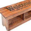 Welcome Boots Cubby Bench