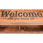 Welcome Boots Cubby Bench