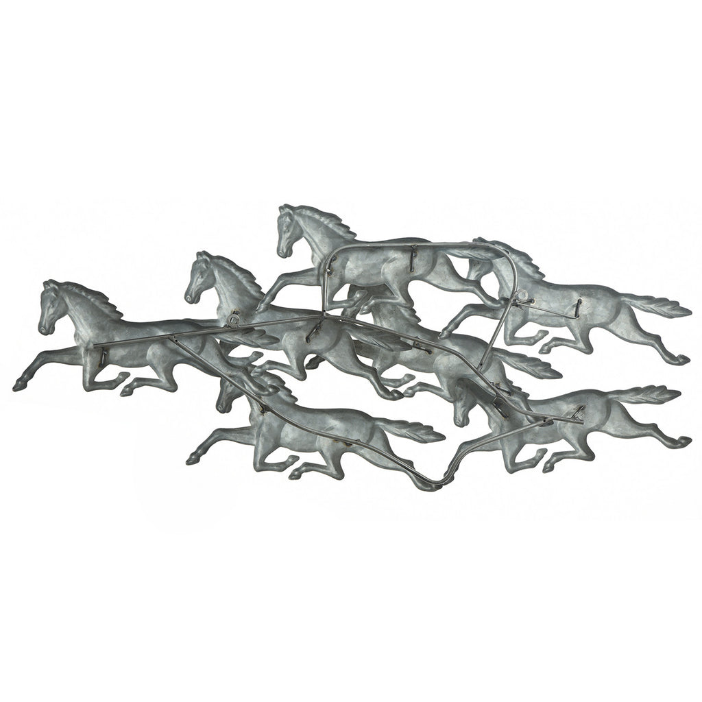 Frosted Metal Horses Wall Art