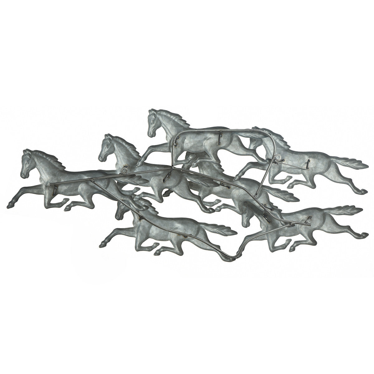 Frosted Metal Horses Wall Art