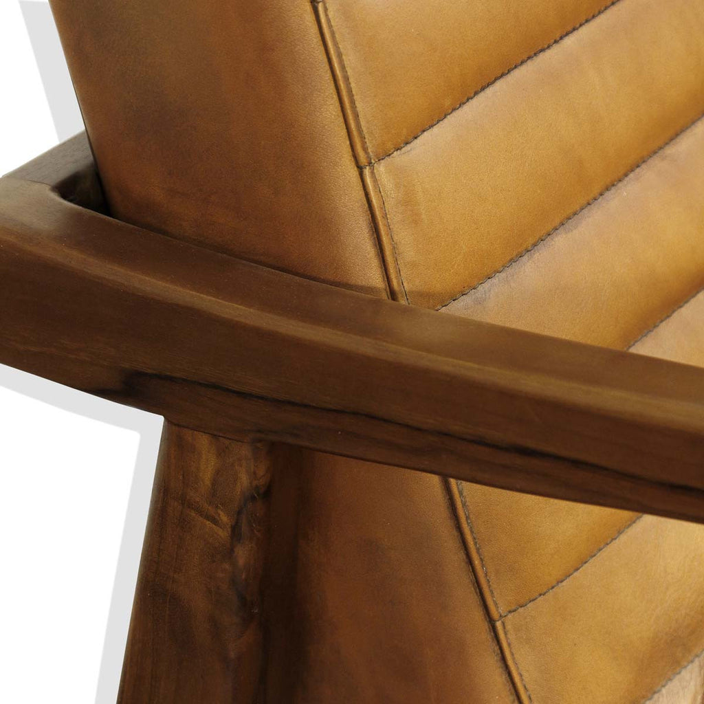 Wooden Saddle Lounge Chair