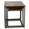 Nesting Dark Wood Side Tables - Set of 3