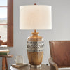 Silver Banded Mesa Table Lamp