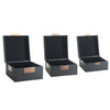 Black Trinket Boxes - Set of 3