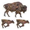 Buffalo Roam Wall Sculptures (3pc)