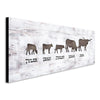 Longhorn Family Personalized Stretched Canvas - Large