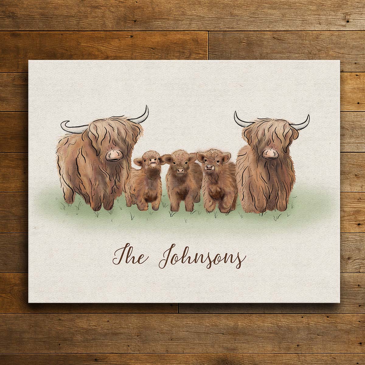 Highland Family Personalized Wall Art