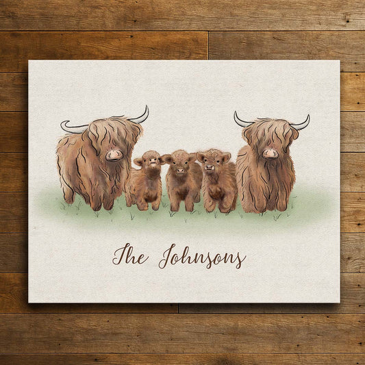 Highland Family Personalized Wall Art