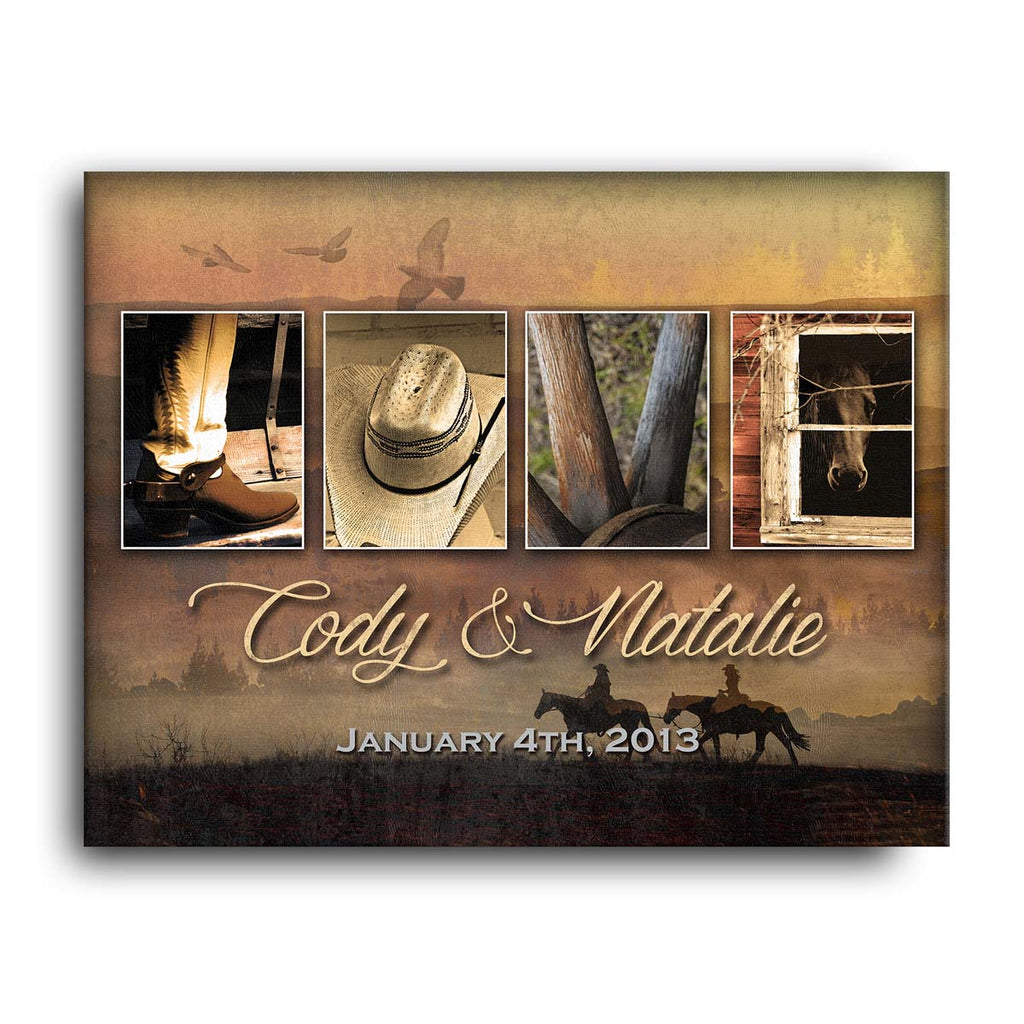 Prairie Love Letters Personalized Wall Art