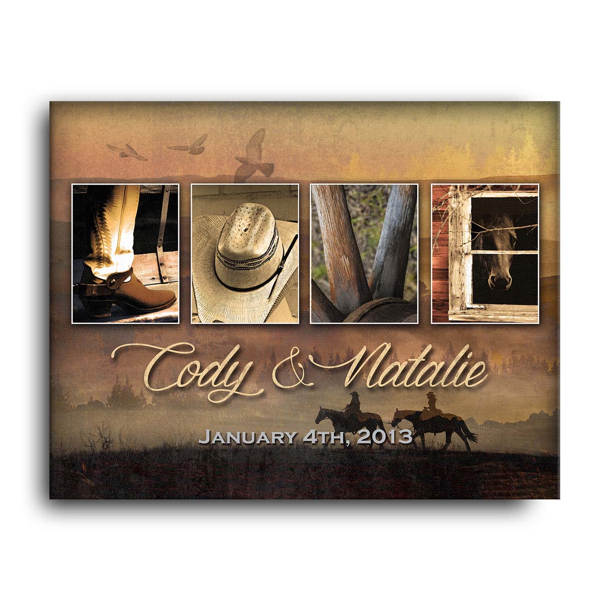 Prairie Love Letters Personalized Wall Art