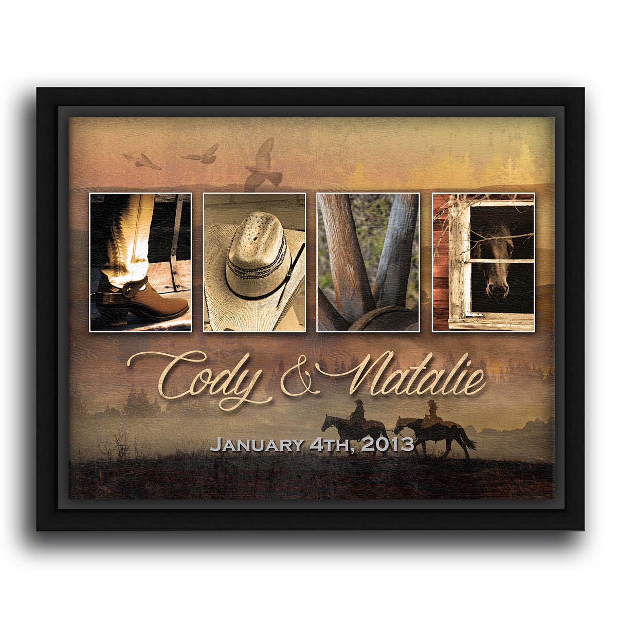 Prairie Love Letters Personalized Wall Art