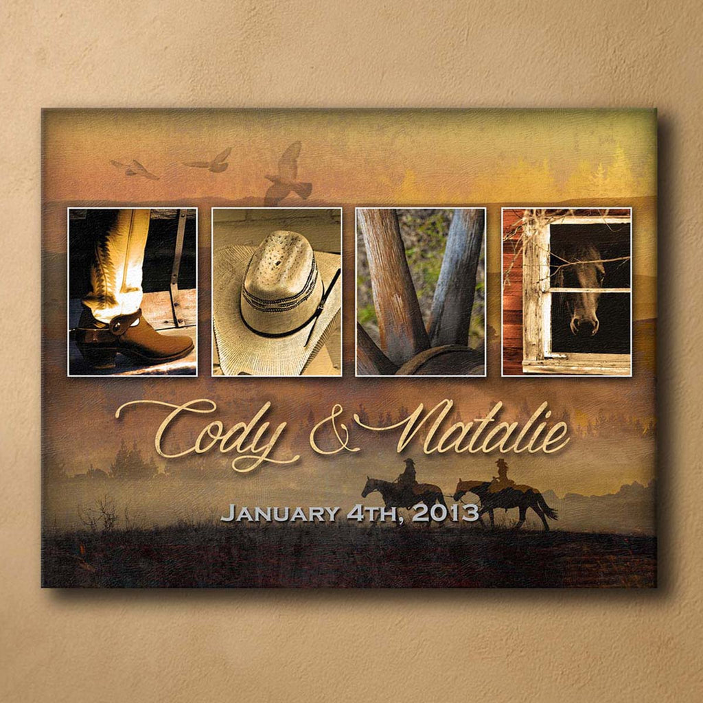 Prairie Love Letters Personalized Wall Art