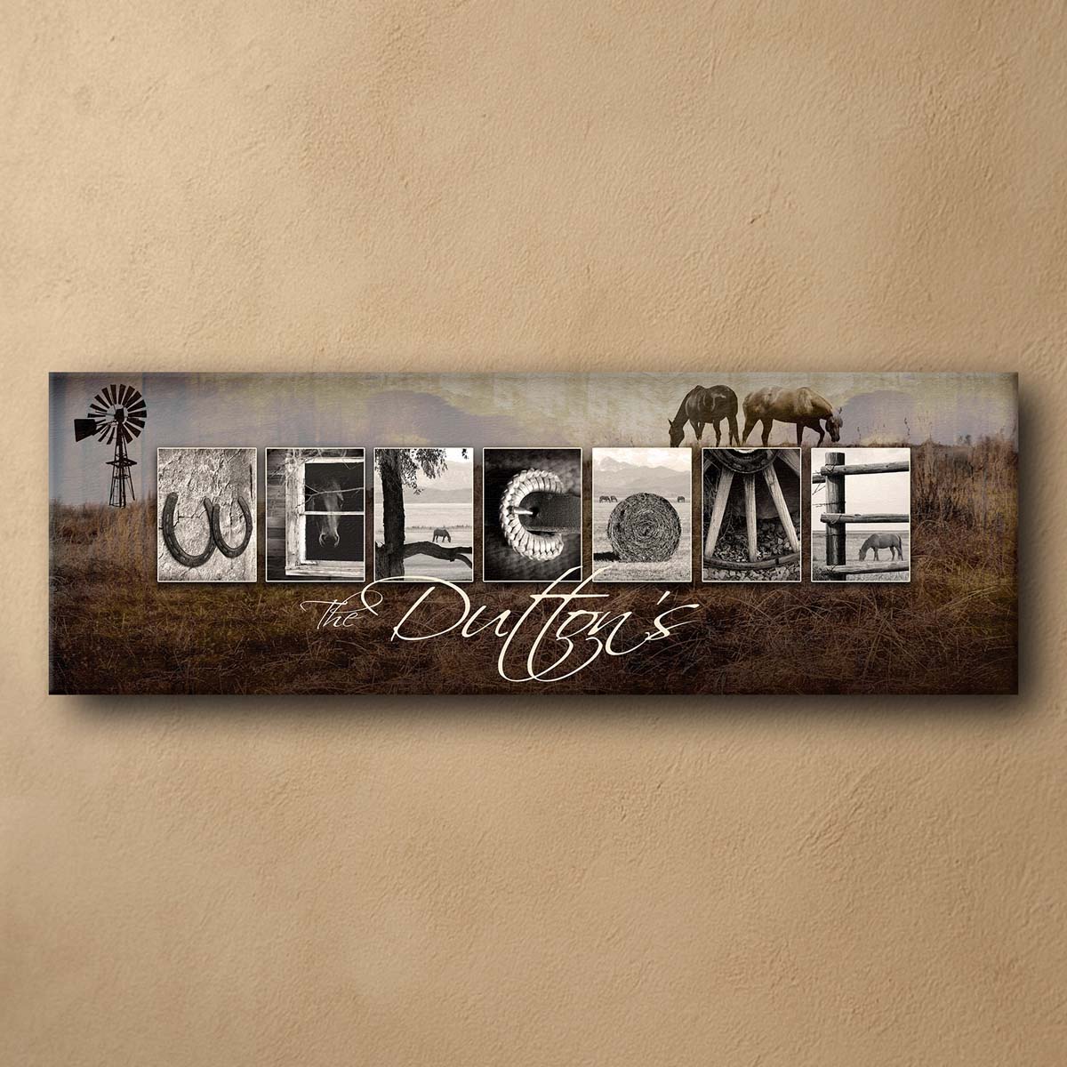 Horse Welcome Letters Personalized Wall Art