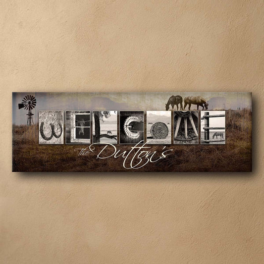Horse Welcome Letters Personalized Wall Art