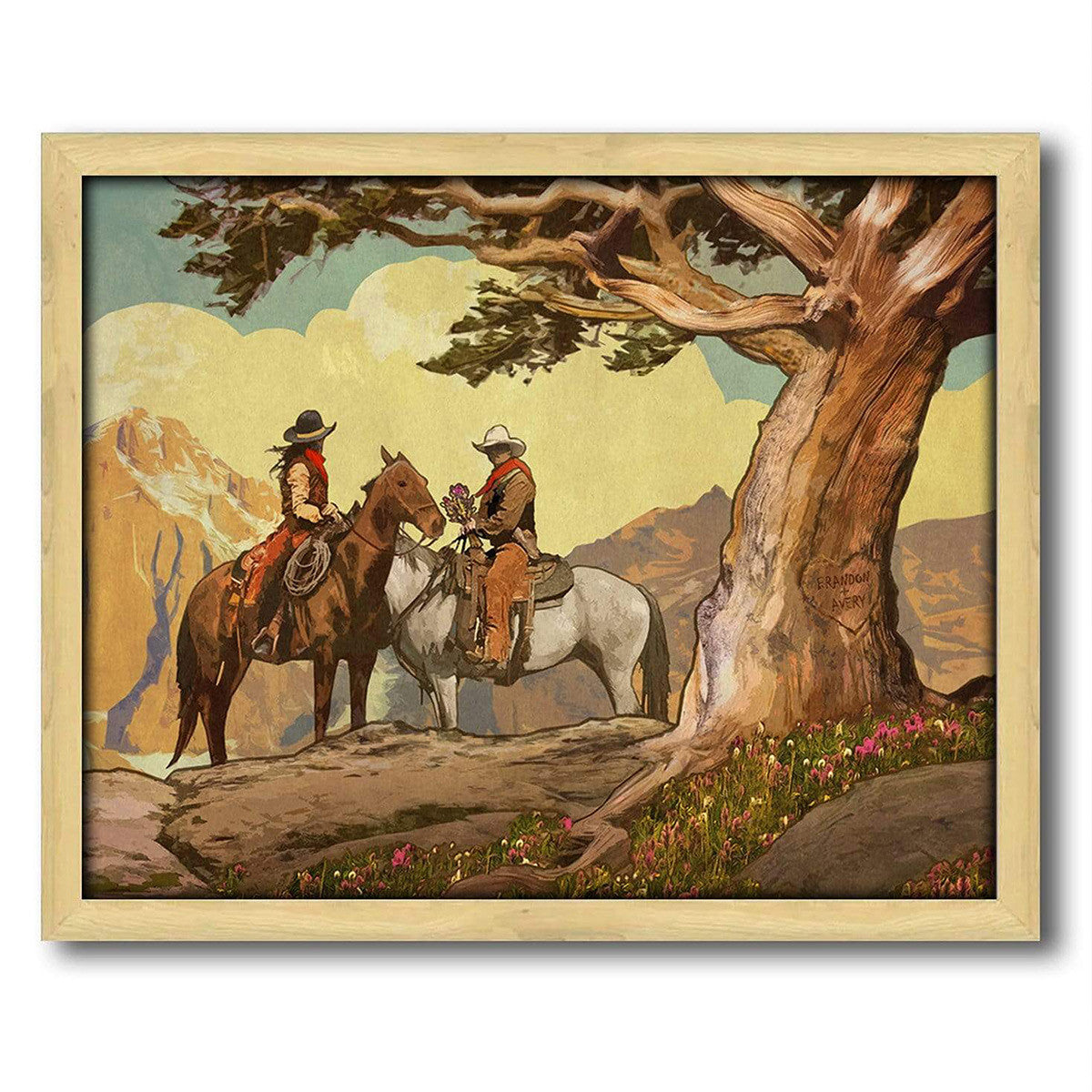 Cowboy & Cowgirl Personalized Artwork