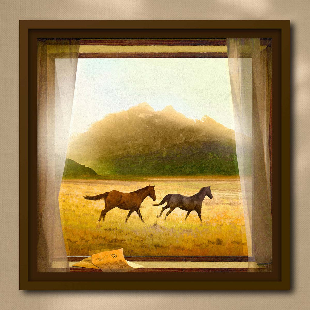 Running Free Personalized Float Framed Canvas