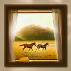 Running Free Personalized Float Framed Canvas