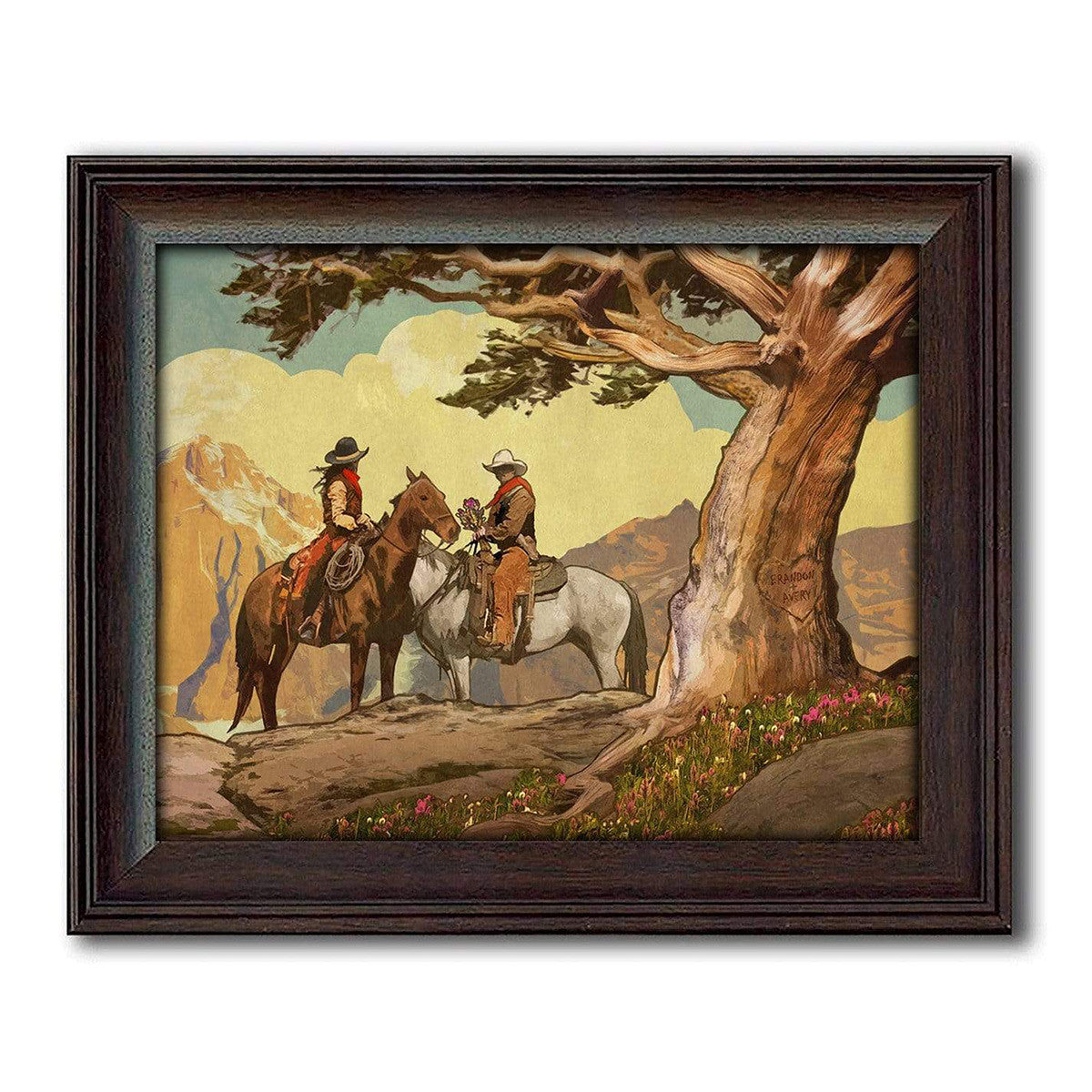 Cowboy & Cowgirl Personalized Artwork