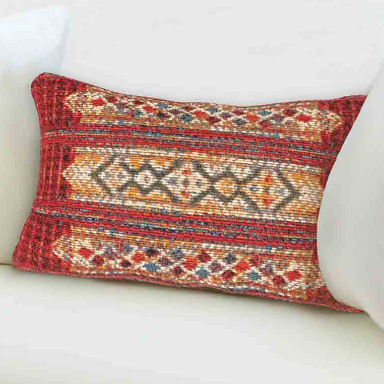 Tribal Stripes Oblong Accent Pillow - Red - OUT OF STOCK UNTIL 10/07/2026