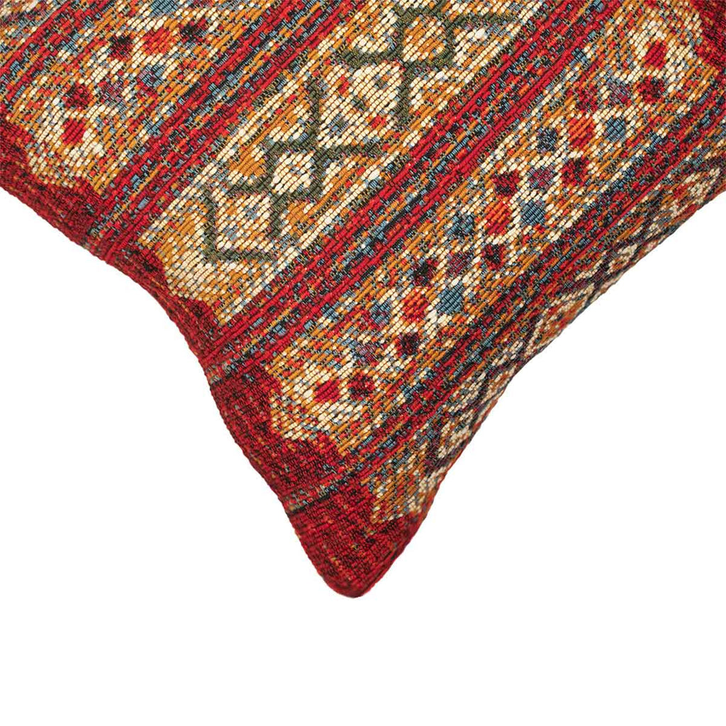 Tribal Stripes Square Accent Pillow - Red