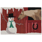 Curious Farm Snowman Indoor/Outdoor Rug - 20 x 30