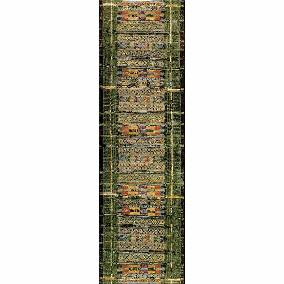 Tribal Stripes Green Indoor/Outdoor Rug Collection