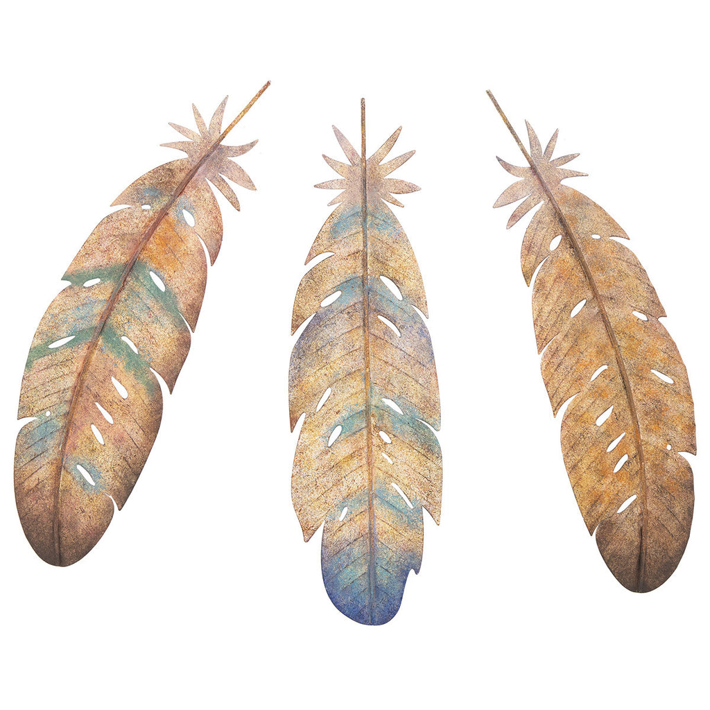 Feather Winds Wall Art - Set of 3