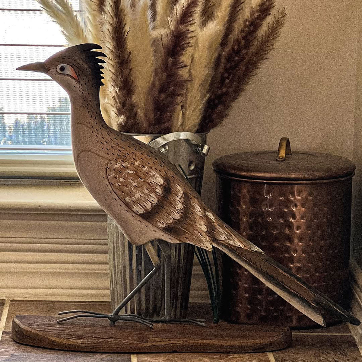 Roadrunner Wood Sculpture