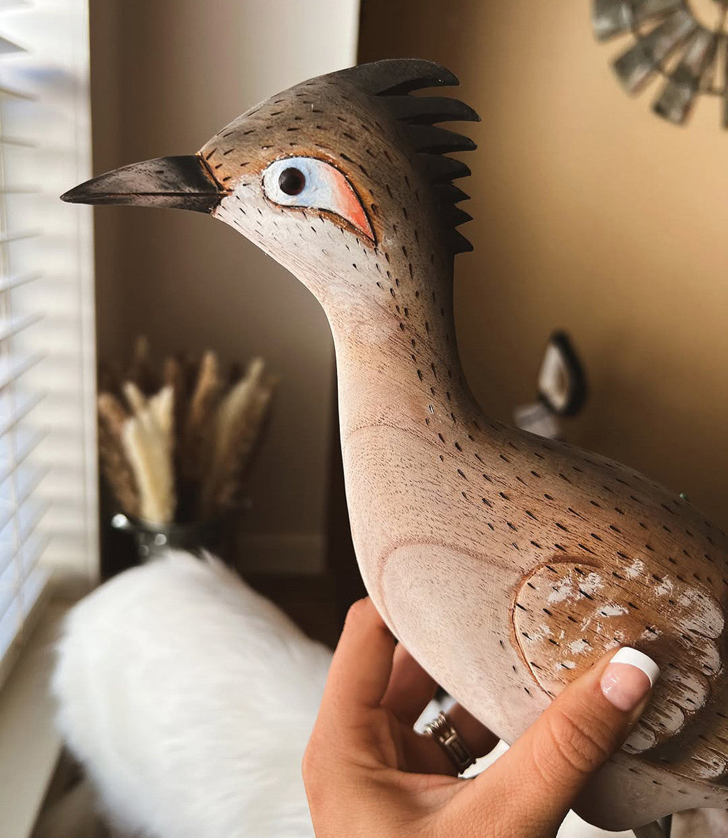 Roadrunner Wood Sculpture