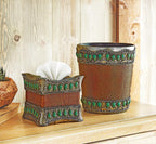 Tribal Turquoise Waste Basket