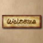 Personalized Welcome Rope Stretched Canvas