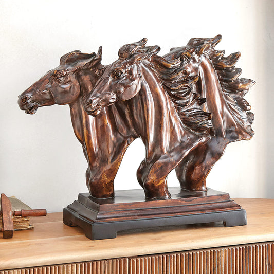 Mustangs Trio Horse Bust Sculpture - OUT OF STOCK UNTIL 10/28/2026