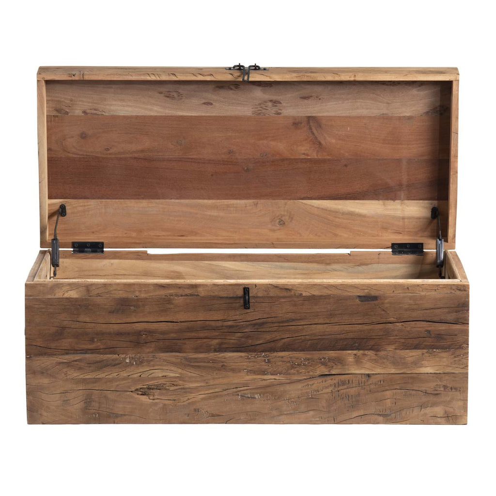 Rustic Wood Storage Chest