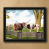 Longhorn Love Personalized Framed Canvas - Small