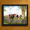 Longhorn Love Personalized Framed Canvas - Small