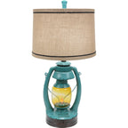 Turquoise Vintage Lantern Table Lamp