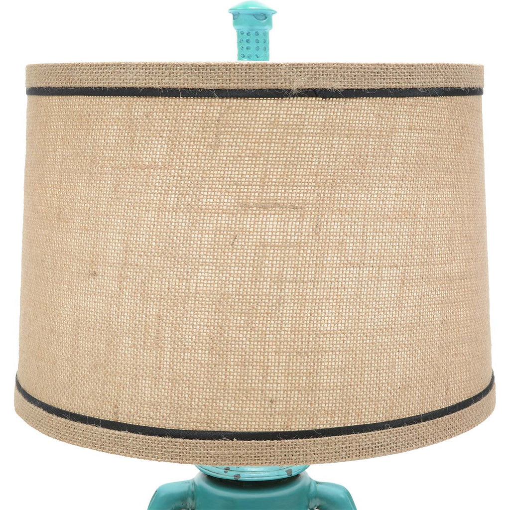 Turquoise Vintage Lantern Table Lamp