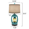 Turquoise Vintage Lantern Table Lamp