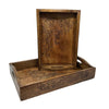 Spring Bloom Wooden Serving Trays - Set of 2